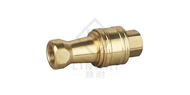 KZD-B 單手版開閉式氣液快速接頭
(黃銅)